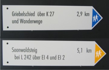 Wanderweg-Hinweisschild